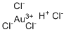 structure of CAS# 16903-35-8, Chloroauric acid;Tetrachloroauric(III) acid