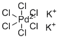 Dipotassium hexachloropalladate molecular structure (CAS 16919-73-6)