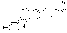 结构式 CAS# 169198-72-5, 紫外线吸收剂 UV-366; 2-(2'-羟基-4'-苯甲酰氧苯基)-5-氯苯并三氮唑