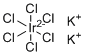 Dipotassium hexachloroiridate molecular structure (CAS 16920-56-2)