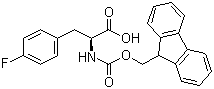 Fmoc-4-fluoro-L-phenylalanine molecular structure (CAS 169243-86-1)