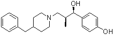 (alphaR,betaS)-alpha-(4-Hydroxyphenyl)-beta-methyl-4-(phenylmethyl)-1-piperidinepropanol molecular structure (CAS 169274-78-6)
