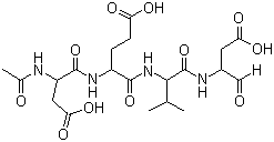 structure of CAS# 169332-60-9, Acetyl-aspartyl-glutamyl-valyl-aspartal;N-Acetyl-Asp-Glu-Val-Asp-al