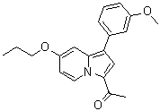 structure of CAS# 1693766-04-9, 1-[1-(3-Methoxyphenyl)-7-propoxy-3-indolizinyl]ethanone