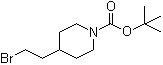 4-(2-溴乙基)哌啶-1-羧酸叔丁酯分子结构 (CAS 169457-73-2)