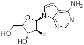 7-(2-Deoxy-2-fluoro-beta-D-arabinofuranosyl)-7H-pyrrolo[2,3-d]pyrimidin-4-amine molecular structure (CAS 169516-61-4)