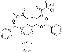 2,3,4-Tri-O-benzoyl-alpha-D-glucuronide methyl ester trichloroacetimidate molecular structure (CAS 169557-99-7)