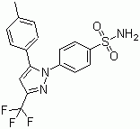 结构式 CAS# 169590-42-5, 塞来西布; 塞内昔布; 赛利克西; 4-[5-(4-甲基苯基)-3-(三氟甲基)吡挫-1-基]苯磺酰胺