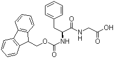 结构式 CAS# 169624-67-3, N-芴甲氧羰基-苯丙氨酰-甘氨酸