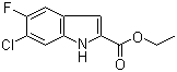 6-Chloro-5-fluoro-1H-indole-2-carboxylic acid ethyl ester molecular structure (CAS 169674-00-4)
