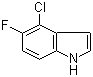 结构式 CAS# 169674-02-6, 4-氯-5-氟吲哚; 4-氯-5-氟-1H-吲哚