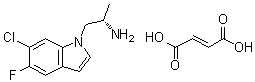 (S)-6-Chloro-5-fluoro-alpha-methyl-1H-indole-1-ethanamine (E)-2-butenedioate (1:1) molecular structure (CAS 169675-09-6)