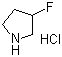 3-氟吡咯烷盐酸盐分子结构 (CAS 169750-17-8)