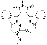 structure of CAS# 169939-94-0, Ruboxistaurin;(S)-9-[(Dimethylamino)methyl]-6,7,10,11-tetrahydro-9H,18H-5,21:12,17-dimethenodibenzo[e,k]pyrrolo[3,4-h][1,4,13]oxadiazacyclohexadecine-18,20(19H)-dione; LY 333531