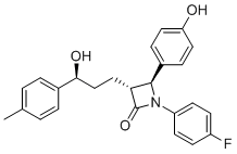 structure of CAS# 1700622-07-6, Ezetimibe Desfluoro Methyl Impurity;(3R,4S)-1-(4-Fluorophenyl)-3-((S)-3-hydroxy-3-(P-tolyl)propyl)-4-(4-hydroxyphenyl)azetidin-2-one