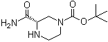 结构式 CAS# 170164-47-3, (3S)-3-(氨基羰基)-1-哌嗪羧酸叔丁酯