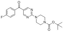Tert-butyl 4-(5-(4-fluorobenzoyl)pyrimidin-2-yl)piperazine-1-carboxylate molecular structure (CAS 1703794-73-3)