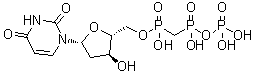 2'-Deoxyuridine 5'-[hydrogen [[hydroxy(phosphonooxy)phosphinyl]methyl]phosphonate] molecular structure (CAS 170428-84-9)