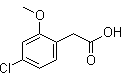 结构式 CAS# 170737-95-8, 4-氯-2-甲氧基苯乙酸