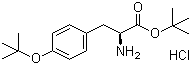结构式 CAS# 17083-23-7, O-叔丁基-L-酪氨酸叔丁酯盐酸盐
