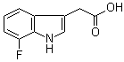 结构式 CAS# 170893-02-4, 7-氟-1H-吲哚-3-乙酸