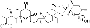 莫能菌素分子结构 (CAS 17090-79-8)