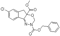 7-氯茚并[1,2-e][1,3,4]恶二嗪-2,4a(3H,5H)-二羧酸 4a-甲酯 2-苄酯分子结构 (CAS 170917-89-2)