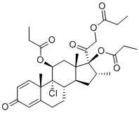 structure of CAS# 1709825-83-1, Beclometasone Dipropionate EP Impurity S;Beclomethasone 11,17,21-Tripropionate;[2-[(8S,9R,10S,11S,13S,14S,16R,17S)-9-chloro-10,13,16-trimethyl-3-oxo-11,17-di(propanoyloxy)-6,7,8,11,12,14,15,16-octahydrocyclopenta[a]phenanthren-17-yl]-2-oxoethyl] propanoate