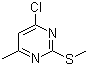 4-Chloro-6-methyl-2-(methylthio)pyrimidine molecular structure (CAS 17119-73-2)