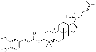(3beta)-Dammar-24-ene-3,20-diol 3-[3-(3,4-dihydroxyphenyl)-2-propenoate] molecular structure (CAS 171438-55-4)