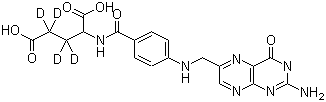 Folic acid-D4 molecular structure (CAS 171777-72-3)