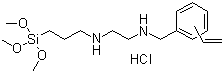 N1-(Vinylbenzyl)-N2-(3-(trimethoxysilyl)propyl)ethane-1,2-diamine hydrochloride molecular structure (CAS 171869-89-9)