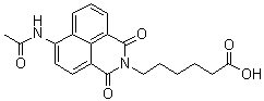 6-(Acetylamino)-1,3-dioxo-1H-benz[de]isoquinoline-2(3H)-hexanoic acid molecular structure (CAS 172227-59-7)