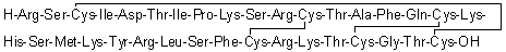 Toxin ShK (Stoichactis helianthus potassium-channel) molecular structure (CAS 172450-46-3)