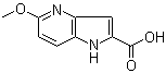 结构式 CAS# 17288-33-4, 5-甲氧基-1H-吡咯并[3,2-b]吡啶-2-羧酸