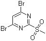 structure of CAS# 172899-12-6, 4,6-Dibromo-2-(methylsulfonyl)pyrimidine