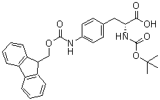 N-[(1,1-Dimethylethoxy)carbonyl]-4-[[(9H-fluoren-9-ylmethoxy)carbonyl]amino]-D-phenylalanine molecular structure (CAS 173054-11-0)