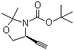 structure of CAS# 173065-16-2, tert-Butyl (4S)-4-ethynyl-2,2-dimethyl-1,3-oxazolidine-3-carboxylate;(4S)-4-Ethynyl-2,2-dimethyl-3-oxazolidinecarboxylic acid 1,1-dimethylethyl ester