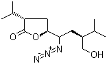 (3S,5S)-5-((1S,3S)-1-Azido-3-(hydroxymethyl)-4-methylpentyl)-3-isopropyldihydrofuran-2(3H)-one molecular structure (CAS 173154-03-5)