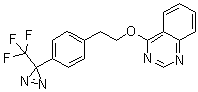 4-[2-[4-[3-(Trifluoromethyl)-3H-diazirin-3-yl]phenyl]ethoxy]quinazoline molecular structure (CAS 173219-33-5)