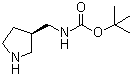 (R)-3-N-Boc-aminomethylpyrrolidine molecular structure (CAS 173340-25-5)