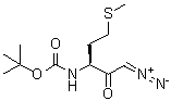N-[(1S)-3-Diazo-1-[2-(methylthio)ethyl]-2-oxopropyl]carbamic acid 1,1-dimethylethyl ester molecular structure (CAS 173472-42-9)