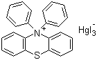 10,10-Diphenyl-10H-phenothiazinium triiodomercurate molecular structure (CAS 17375-46-1)