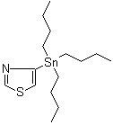 structure of CAS# 173979-01-6, 4-(Tributylstannyl)thiazole;(Thiazol-4-yl)tributylstannane; 4-(Tributylstannanyl)-1,3-thiazole; 4-(Tributylstannyl)-1,3-thiazole