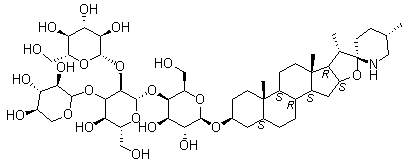 结构式 CAS# 17406-45-0, 番茄碱