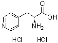结构式 CAS# 174096-41-4, (R)-alpha-氨基-4-吡啶丙酸二盐酸盐