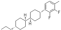 2,3-Difluoro-1-methyl-4-[(trans,trans)-4'-propyl[1,1'-bicyclohexyl]-4-yl]benzene molecular structure (CAS 174350-06-2)