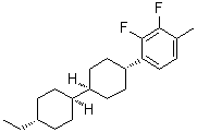 [trans(trans)]-1-(4'-Ethyl[1,1'-bicyclohexyl]-4-yl)-2,3-difluoro-4-methylbenzene molecular structure (CAS 174350-08-4)