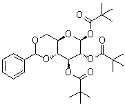 4,6-O-(Phenylmethylene)-beta-D-glucopyranose tris(2,2-dimethylpropanoate) molecular structure (CAS 174465-15-7)