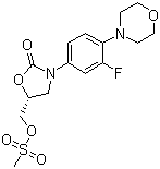 (R)-[3-(3-Fluoro-4-morpholinophenyl)-2-oxo-5-oxazolidinyl]methyl methanesulfonate molecular structure (CAS 174649-09-3)